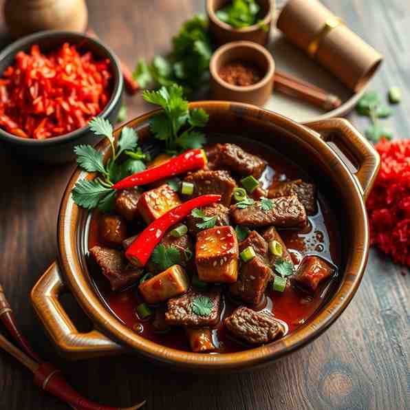 Shakam Paa - Bhutanese Chili Beef Recipe